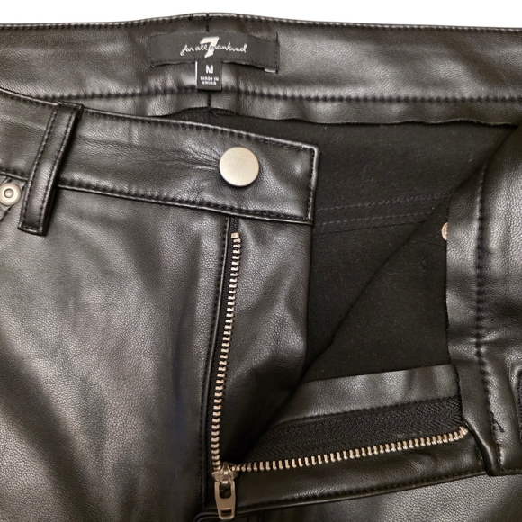 7 For All Mankind Faux Leather Pants Size M - Picture 6 of 10